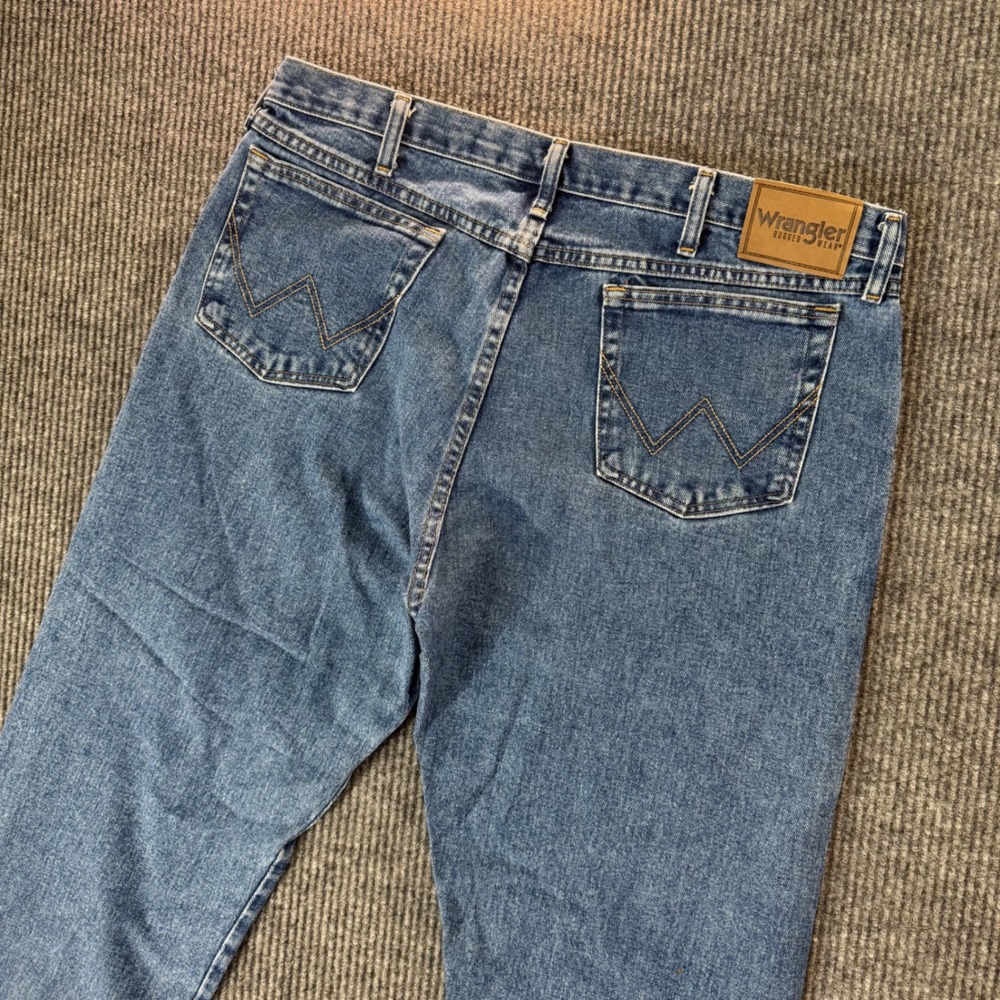 Wrangler Cowboy Cut Jeans Mens 38x30 35001AI Western‎ Straight Leg Blue Denim